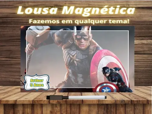 Lousa Magnética Capitão América com Embalagem