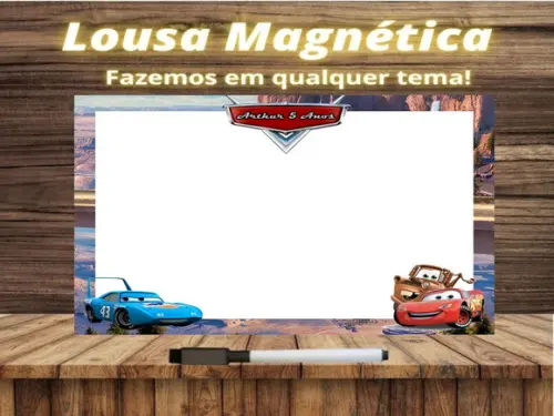 Lousa Magnética Carros com Embalagem