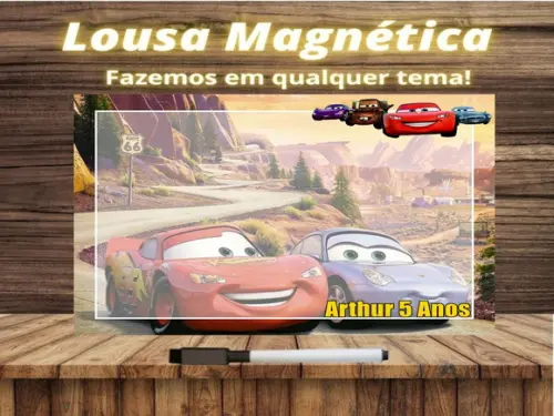 Lousa Magnética Carros com Embalagem