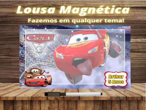 Lousa Magnética Carros com Embalagem