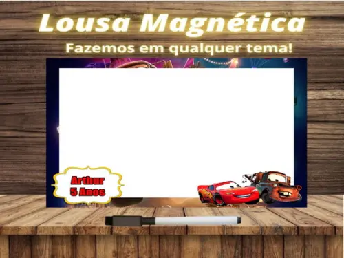 Lousa Magnética Carros com Embalagem