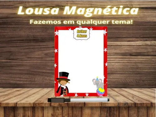 Lousa Magnética Circo com Embalagem