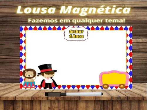 Lousa Magnética Circo com Embalagem