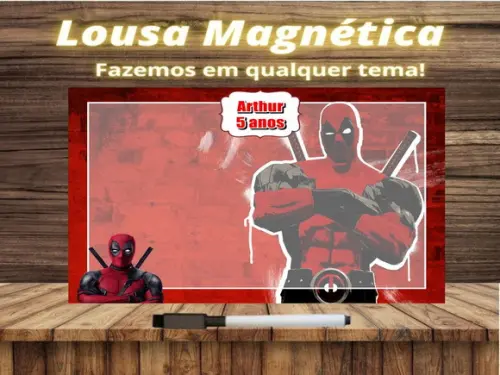 Lousa Magnética Deadpool com Embalagem