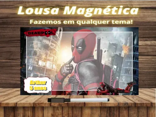 Lousa Magnética Deadpool com Embalagem