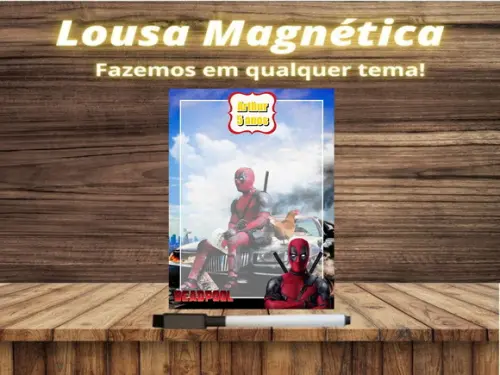 Lousa Magnética Deadpool com Embalagem