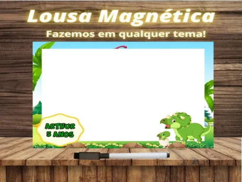 Lousa Magnética Dinossauro com Embalagem
