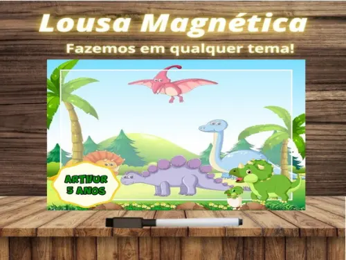 Lousa Magnética Dinossauro com Embalagem