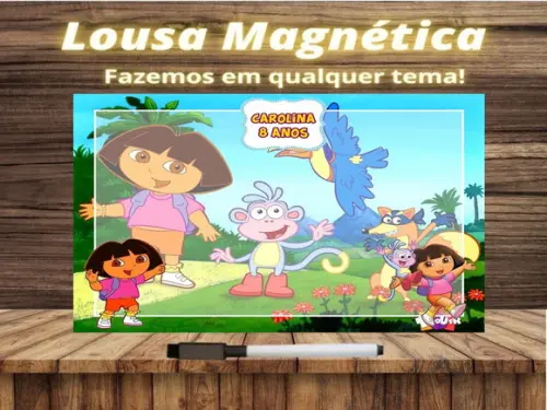 Lousa Magnética Dora Aventureira com Embalagem
