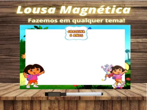 Lousa Magnética Dora Aventureira com Embalagem