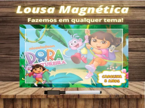 Lousa Magnética Dora Aventureira com Embalagem