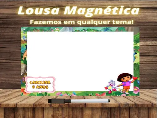 Lousa Magnética Dora Aventureira com Embalagem