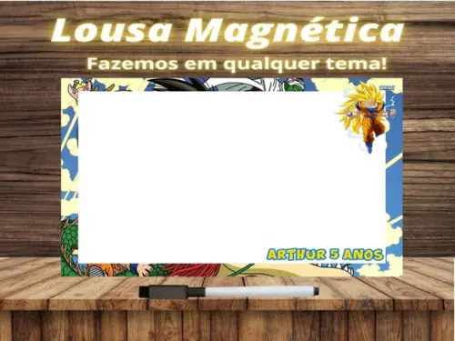 Lousa Magnética Dragon Ball Z com Embalagem