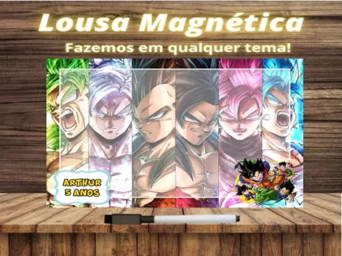 Lousa Magnética Dragon Ball Z com Embalagem