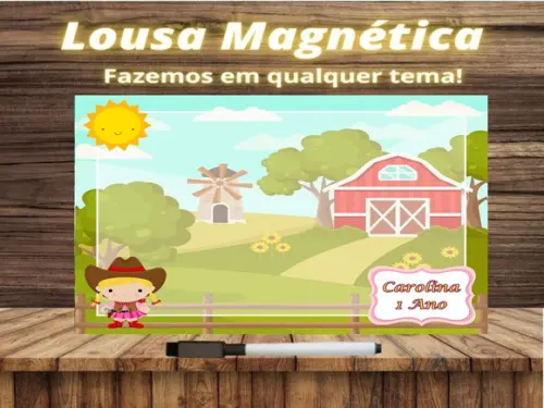 Lousa Magnética Fazendinha com Embalagem