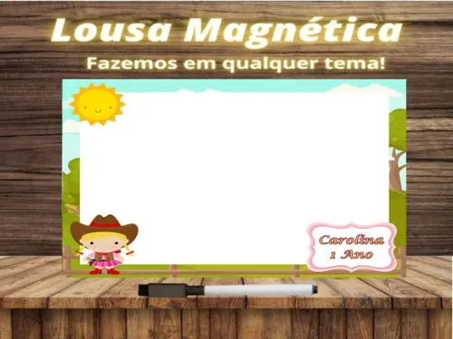 Lousa Magnética Fazendinha com Embalagem