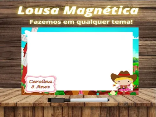 Lousa Magnética Fazendinha com Embalagem