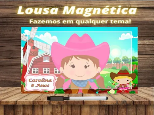 Lousa Magnética Fazendinha com Embalagem