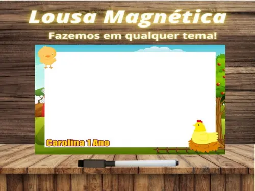 Lousa Magnética Fazendinha com Embalagem