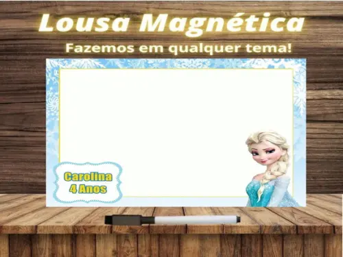 Lousa Magnética Frozen com Embalagem