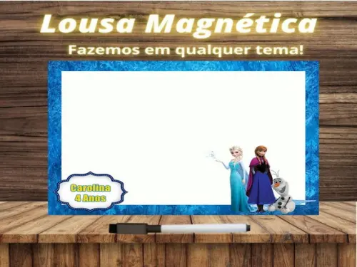 Lousa Magnética Frozen com Embalagem