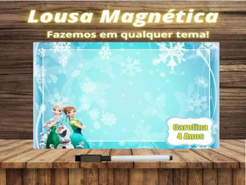 Lousa Magnética Frozen com Embalagem