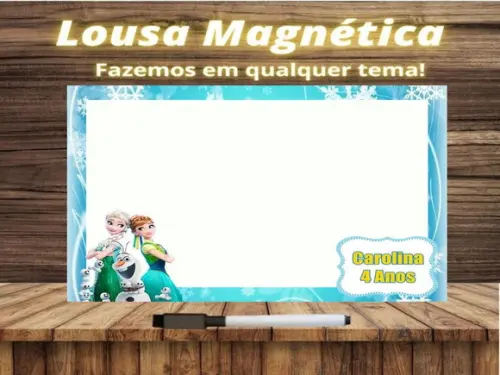 Lousa Magnética Frozen com Embalagem