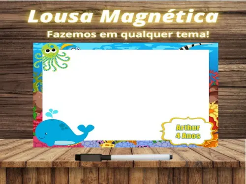 Lousa Magnética Fundo do Mar com Embalagem