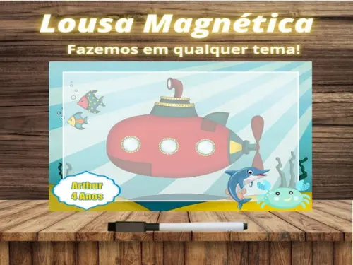 Lousa Magnética Fundo do Mar com Embalagem