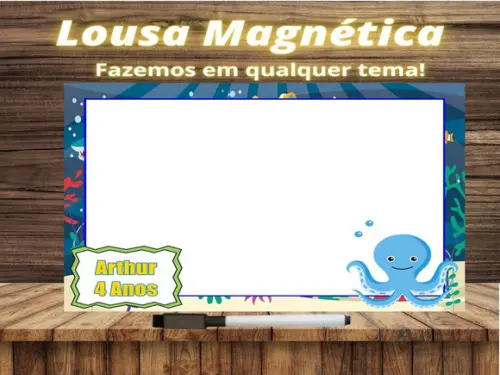 Lousa Magnética Fundo do Mar com Embalagem