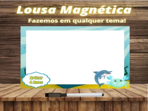 Lousa Magnética Fundo do Mar com Embalagem