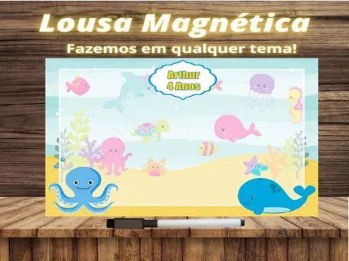 Lousa Magnética Fundo do Mar com Embalagem