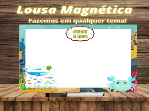 Lousa Magnética Fundo do Mar com Embalagem