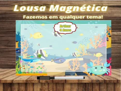 Lousa Magnética Fundo do Mar com Embalagem