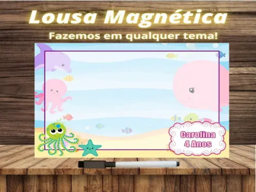 Lousa Magnética Fundo do Mar com Embalagem