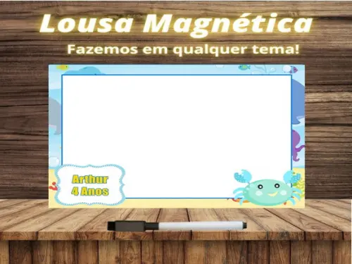 Lousa Magnética Fundo do Mar com Embalagem