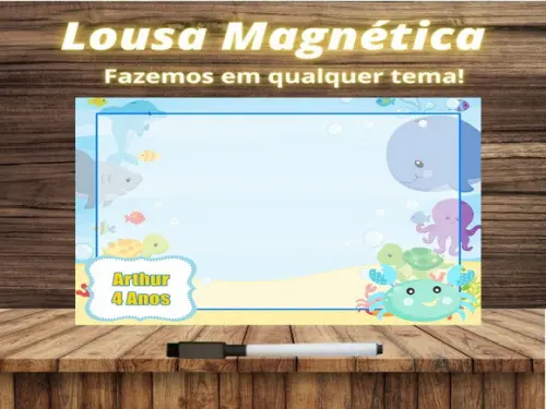 Lousa Magnética Fundo do Mar com Embalagem