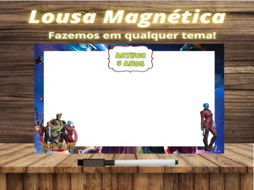 Lousa Magnética Guardiões da Galáxia com Embalagem