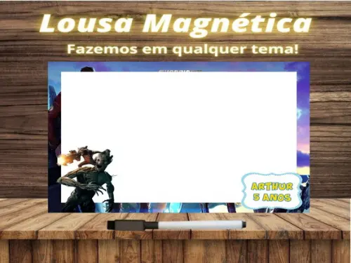 Lousa Magnética Guardiões da Galáxia com Embalagem