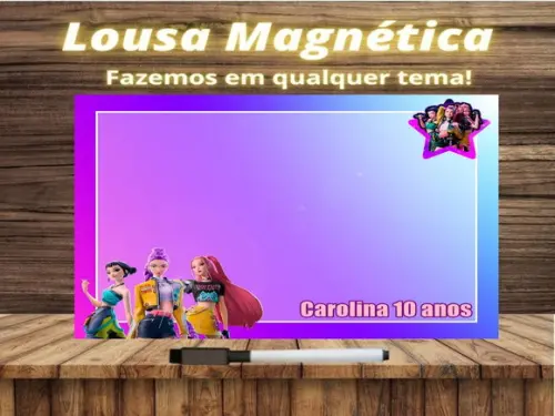 Lousa Magnética Guerreiras do Kpop com Embalagem