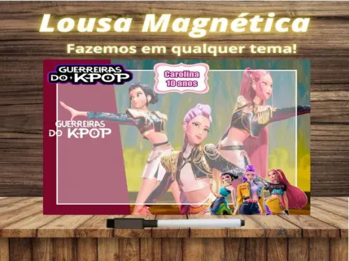 Lousa Magnética Guerreiras do Kpop com Embalagem