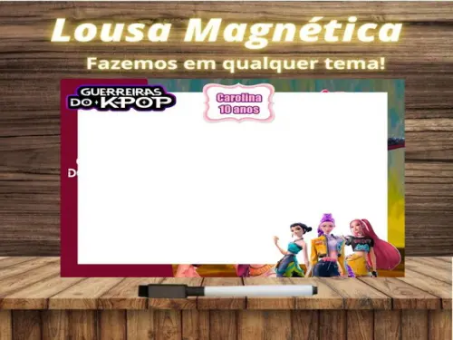Lousa Magnética Guerreiras do Kpop com Embalagem