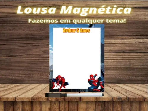 Lousa Magnética Homem Aranha com Embalagem