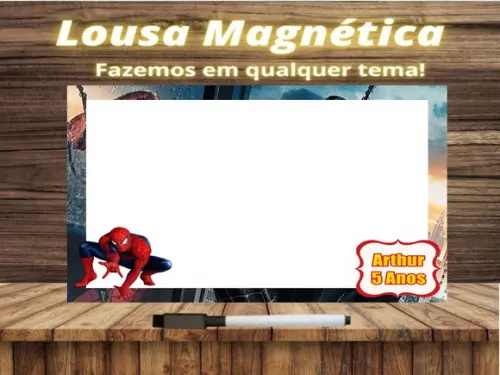 Lousa Magnética Homem Aranha com Embalagem