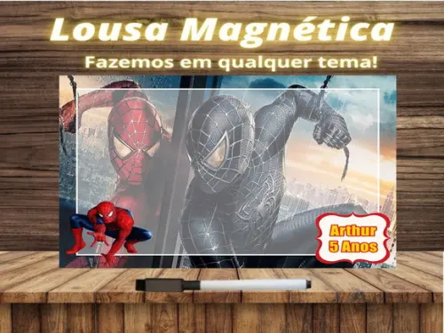 Lousa Magnética Homem Aranha com Embalagem