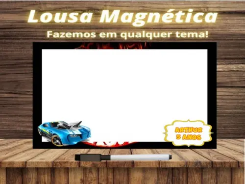 Lousa Magnética Hot Wheels com Embalagem