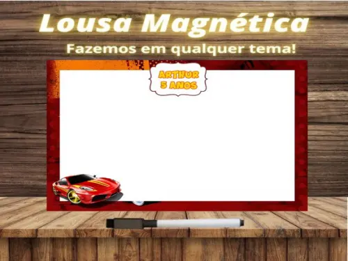 Lousa Magnética Hot Wheels com Embalagem
