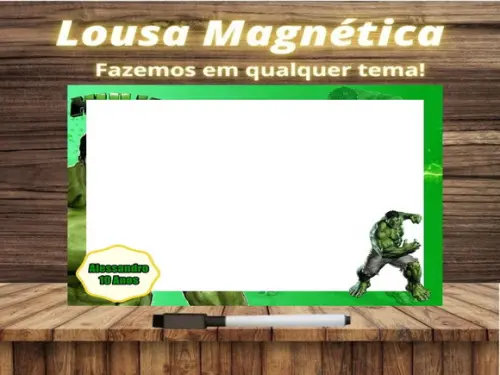 Lousa Magnética Hulk com Embalagem