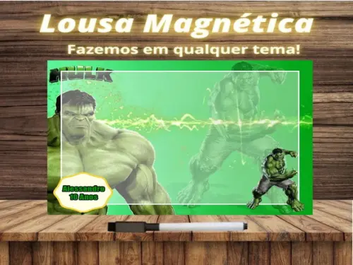 Lousa Magnética Hulk com Embalagem