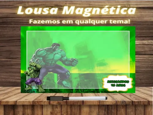 Lousa Magnética Hulk com Embalagem